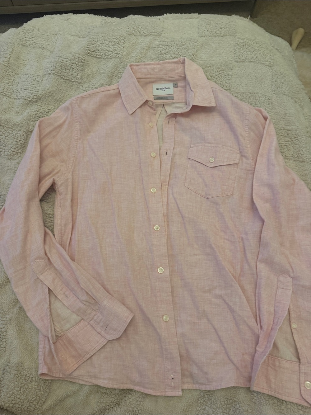 Goodfellow & Co Light Pink Long-Sleeve Button Down Shirt